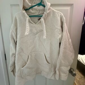 Cream Baja Hooded Pullover Sweatshirt